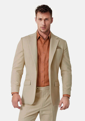Ellis Dune Beige Cotton Suit