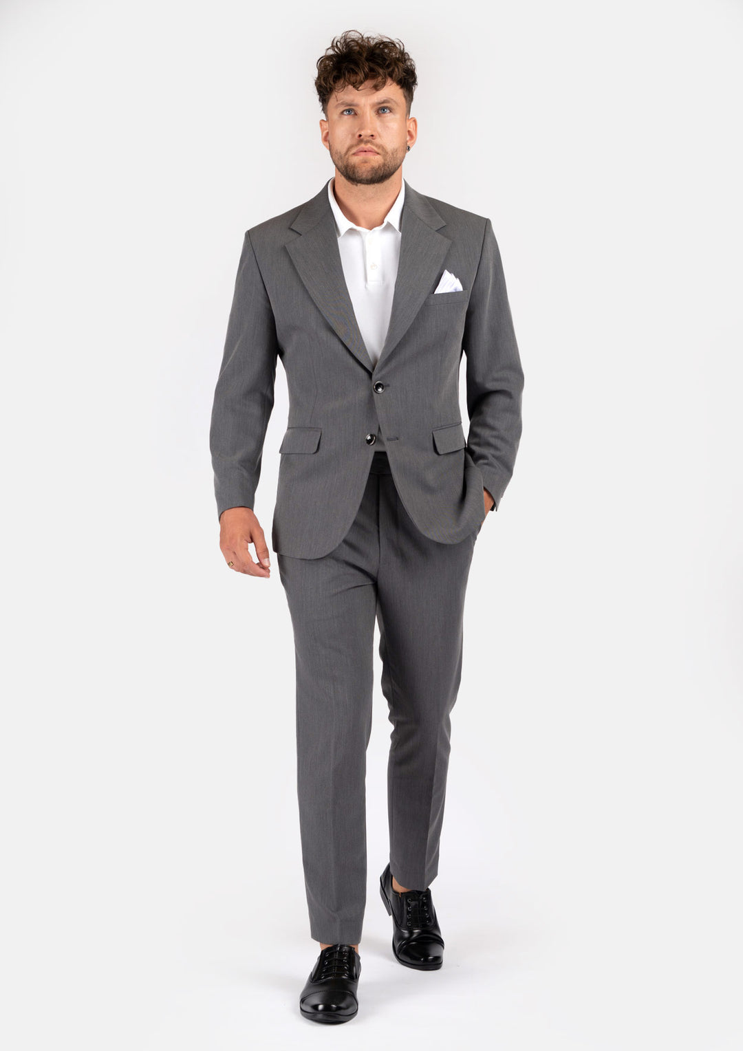 Ellis Light Grey Stretch Suit