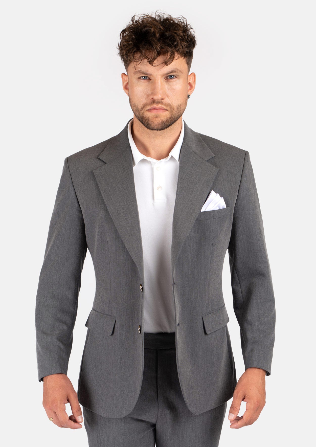 Ellis Light Grey Stretch Suit