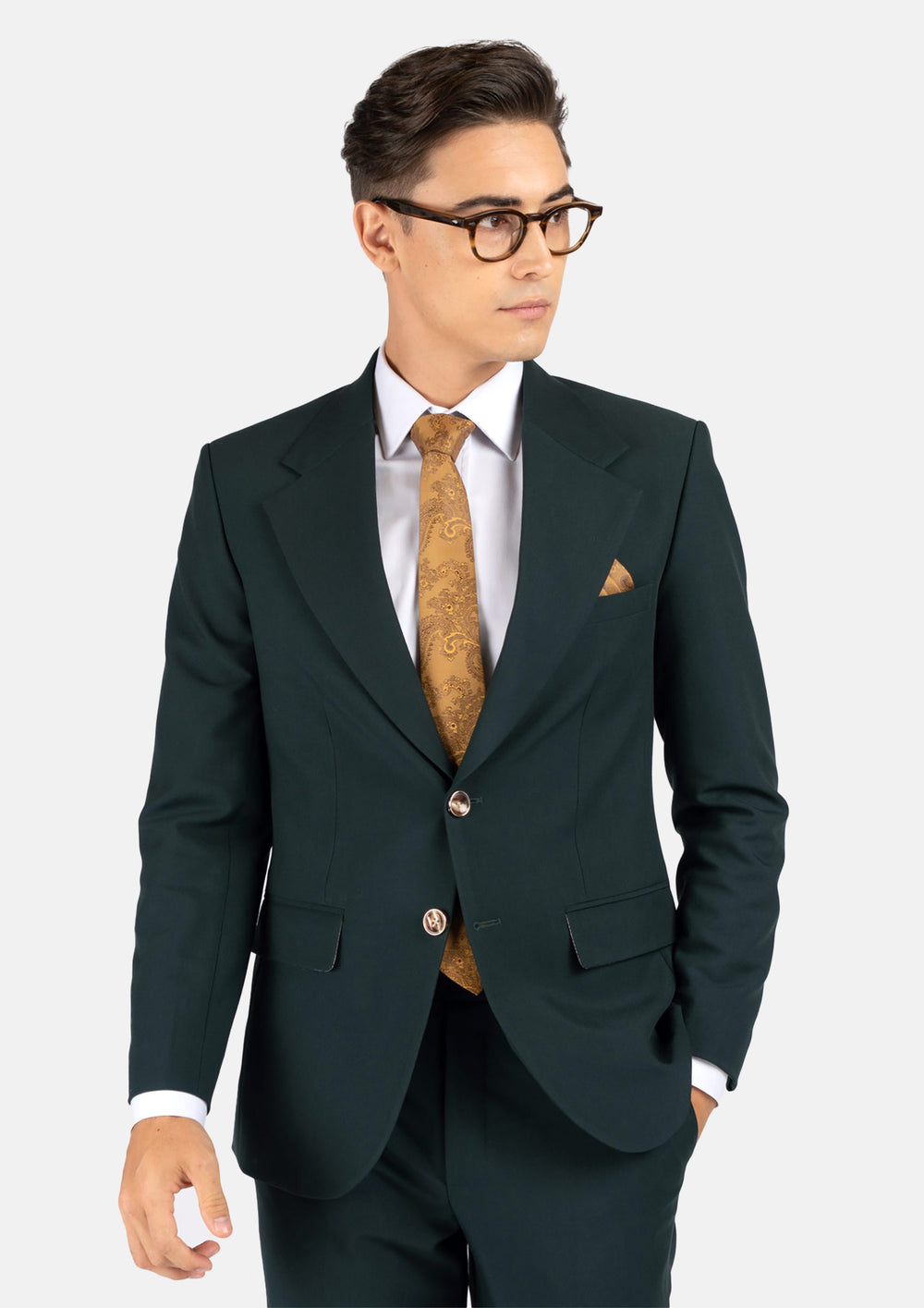 Ellis Emerald Green Stretch Suit