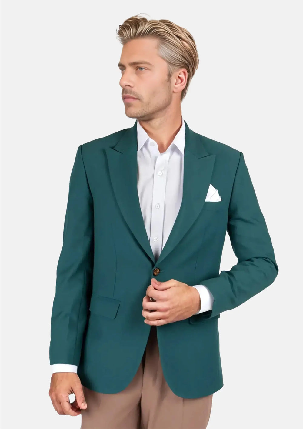 Diamantia Teal Stretch Jacket375