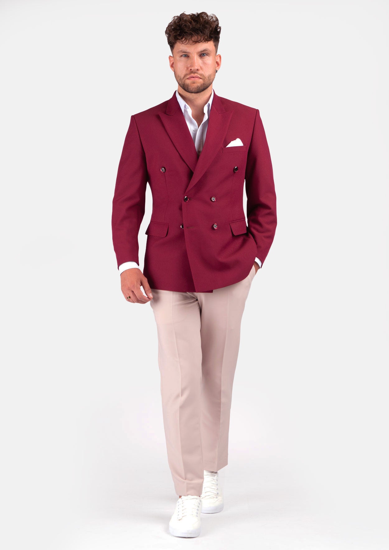 Rockafeller Claret Red Stretch Jacket