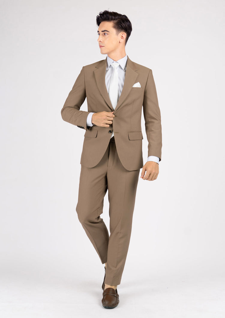 Astor Light Brown Stretch Suit