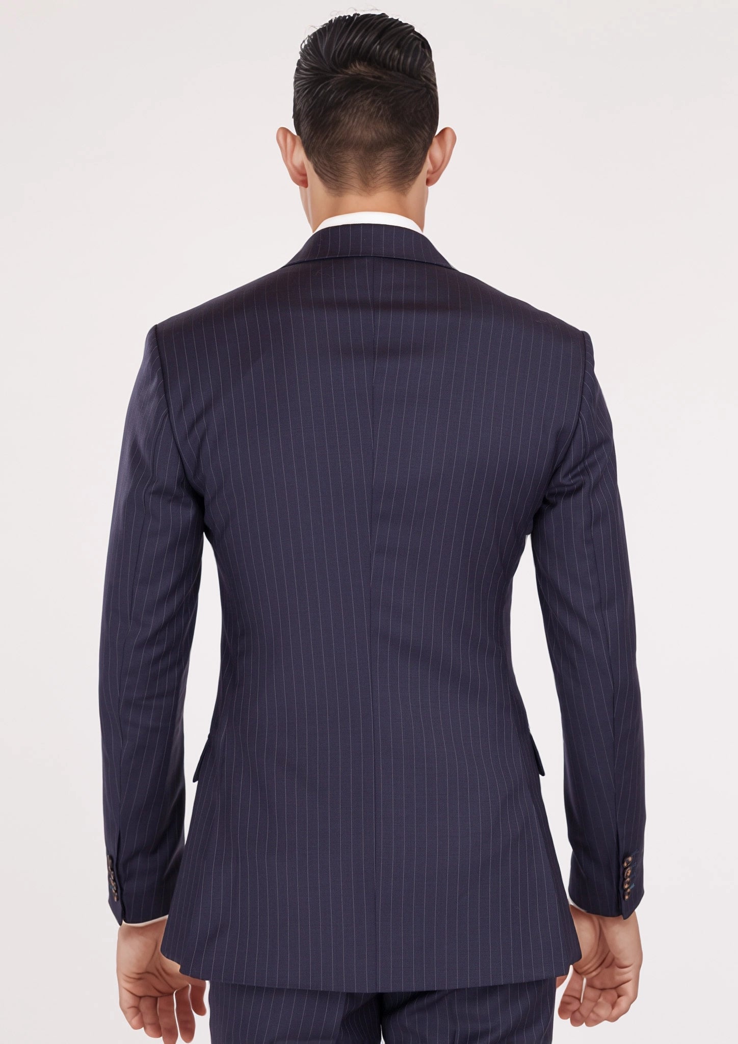 Midnight Blue Pinstripe Ellis Suit