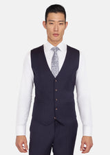 Midnight Blue Pinstripe Vest