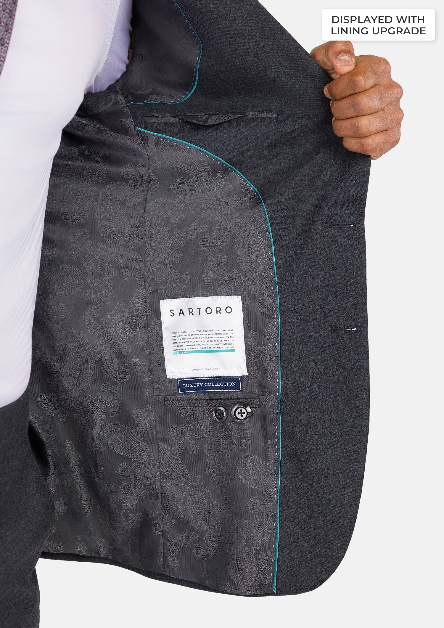 Charcoal Flannel Ellis Suit