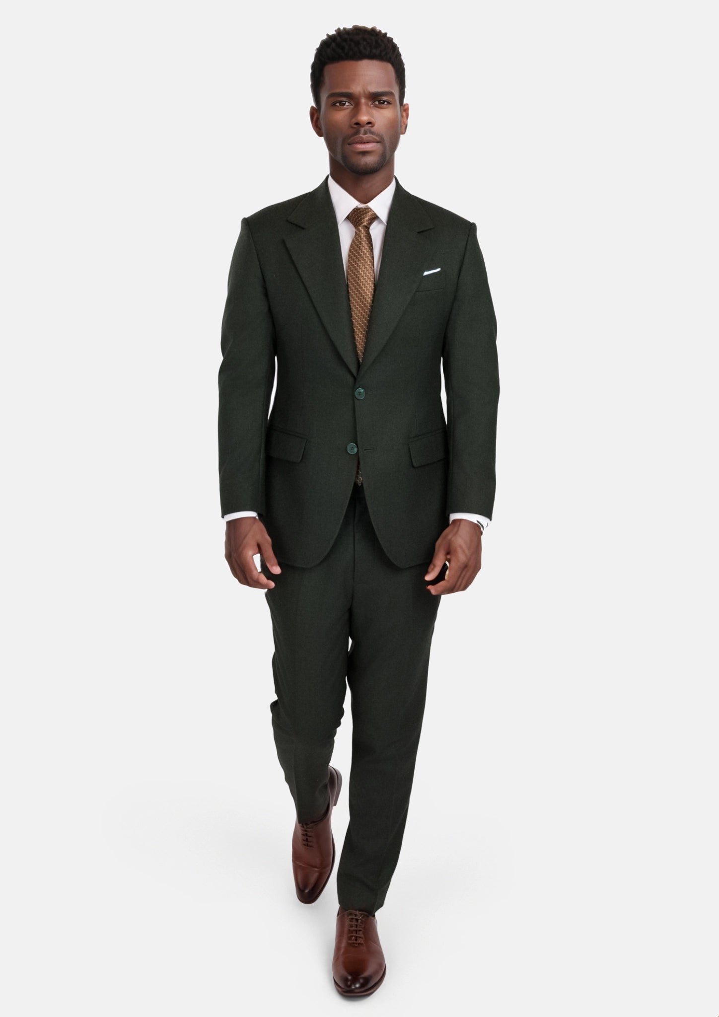 Forest Green Flannel Ellis Suit
