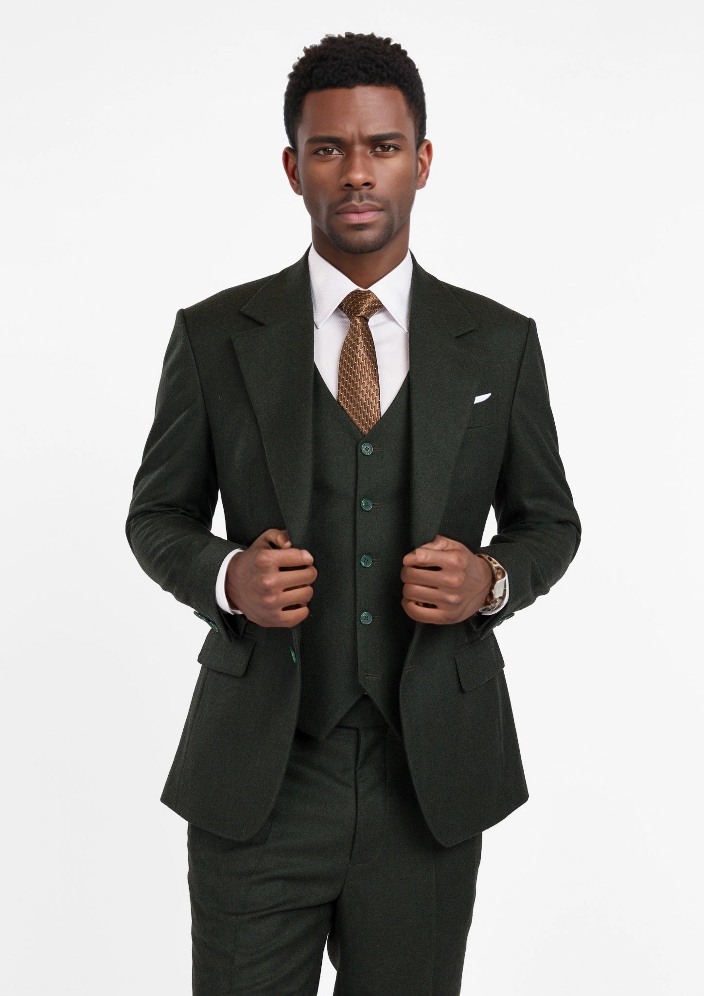 Forest Green Flannel Ellis Suit