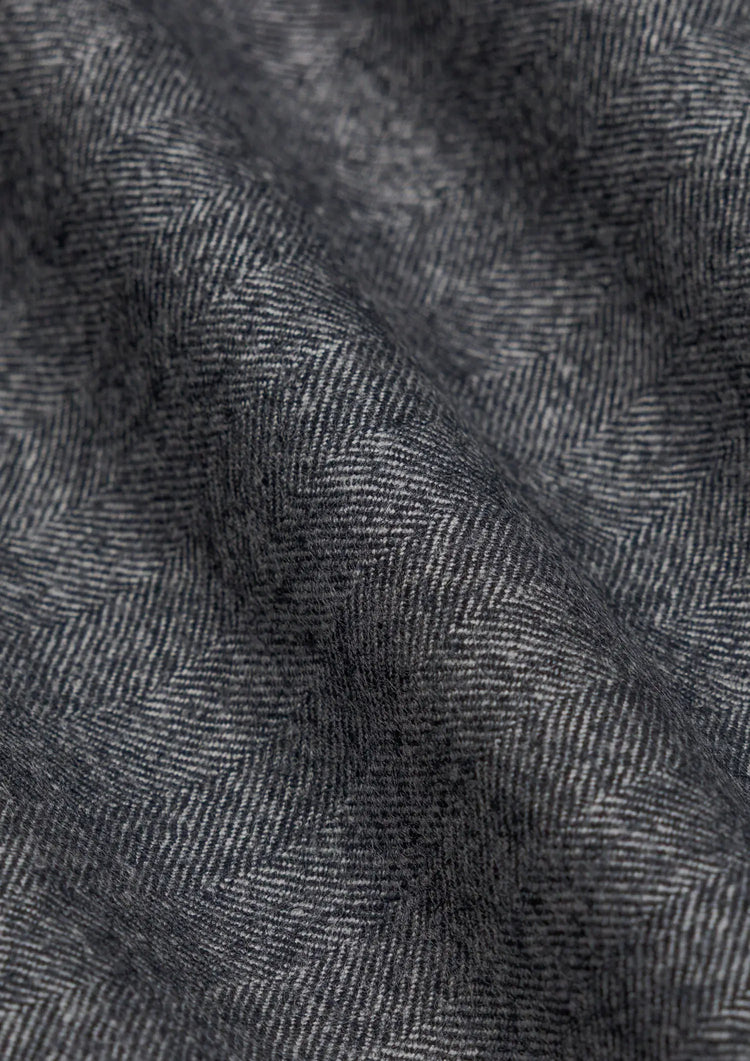 Mid Grey Herringbone Flannel Vest624
