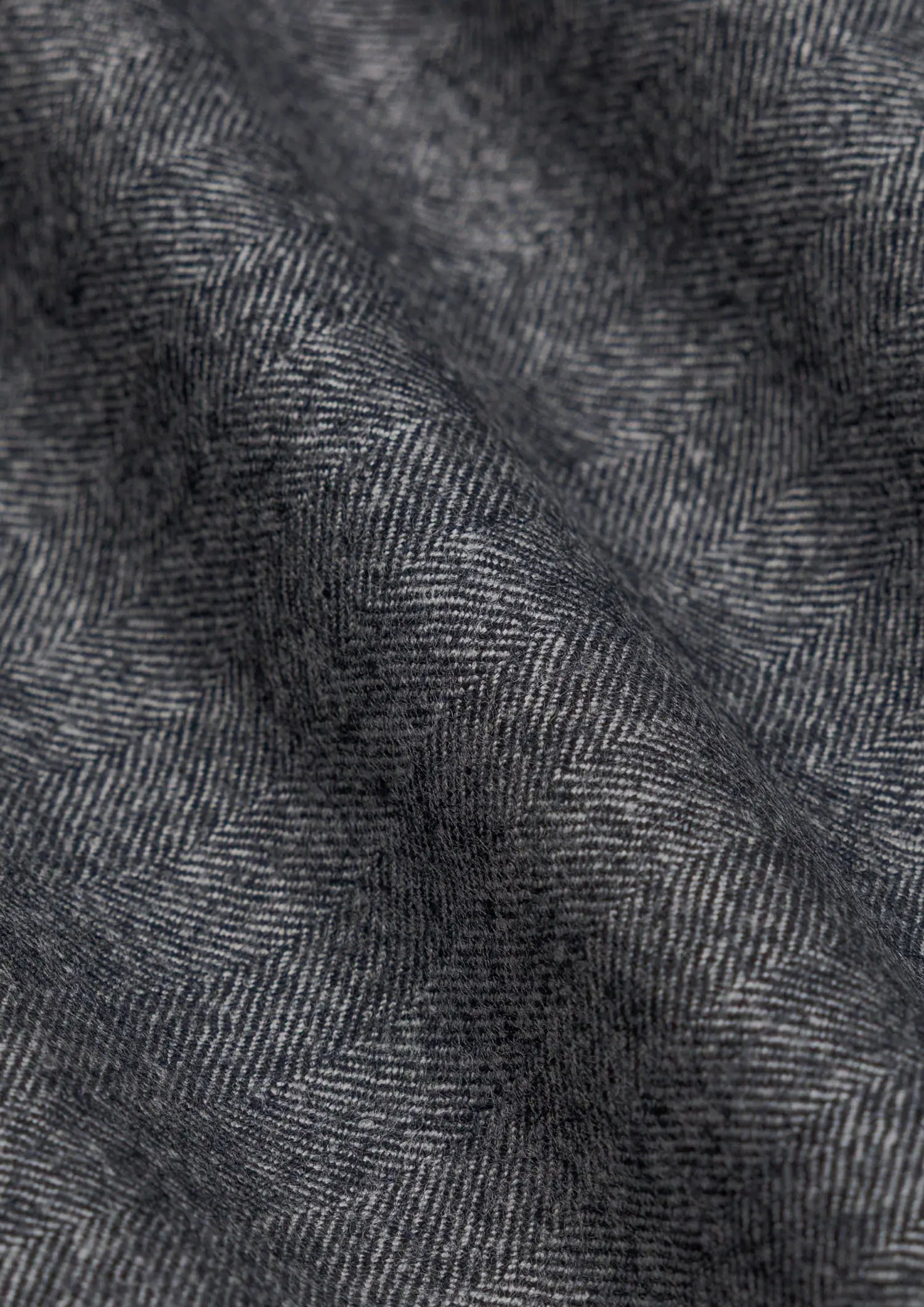 Mid Grey Herringbone Flannel Pants