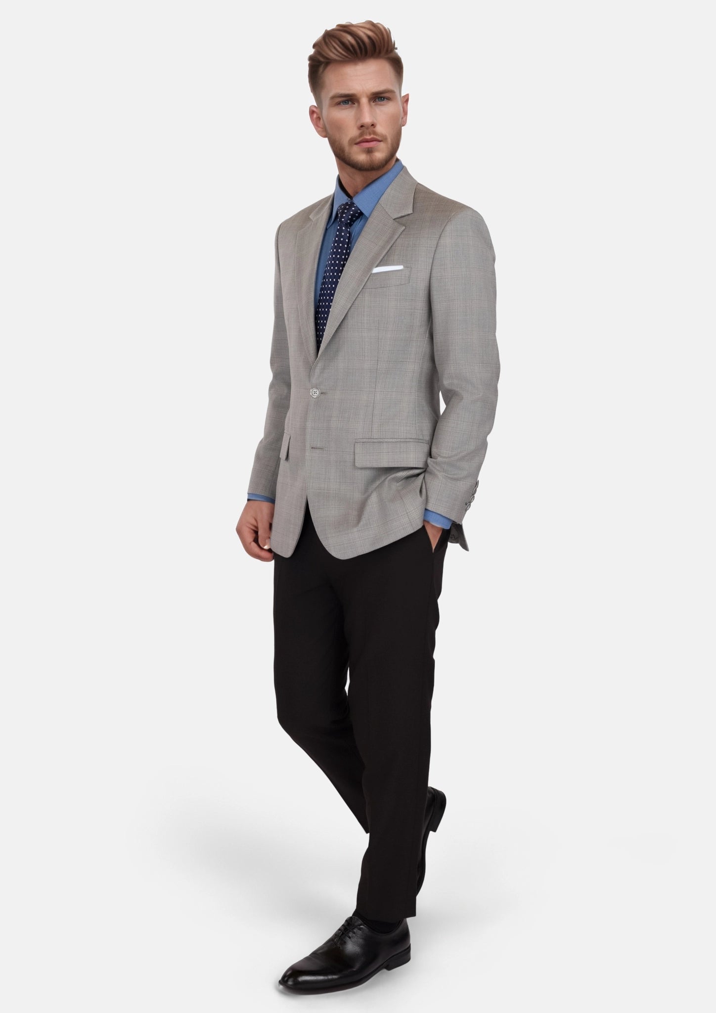 Spanish Grey Checked Astor Jacket