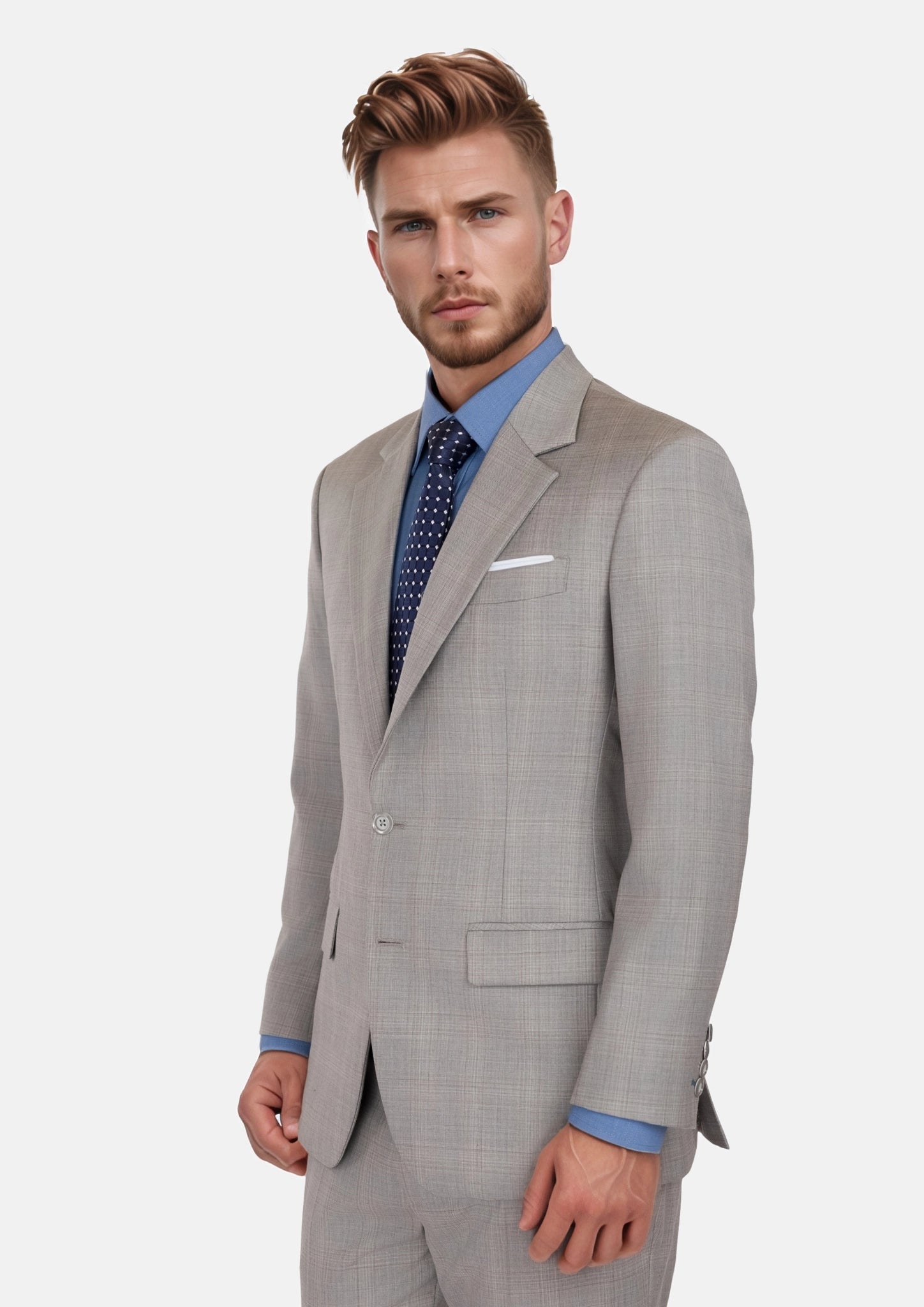 Spanish Grey Checked Astor Suit