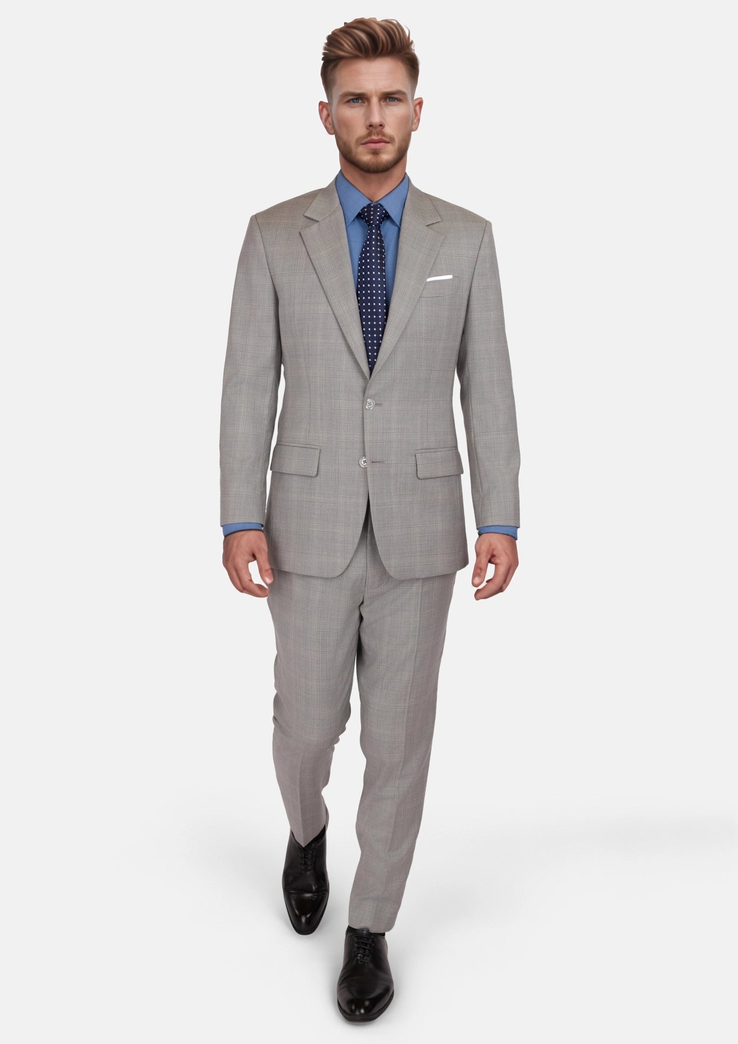 Spanish Grey Checked Astor Suit