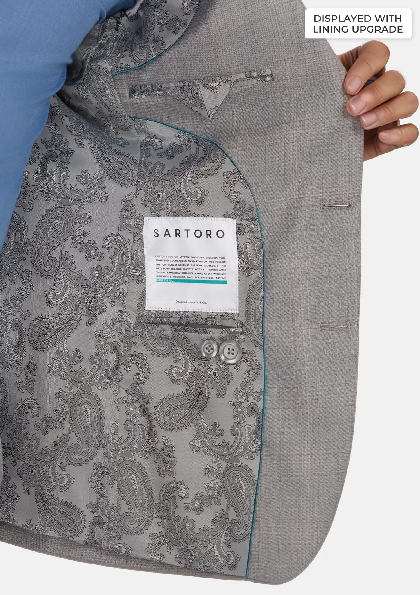 Spanish Grey Checked Astor Suit