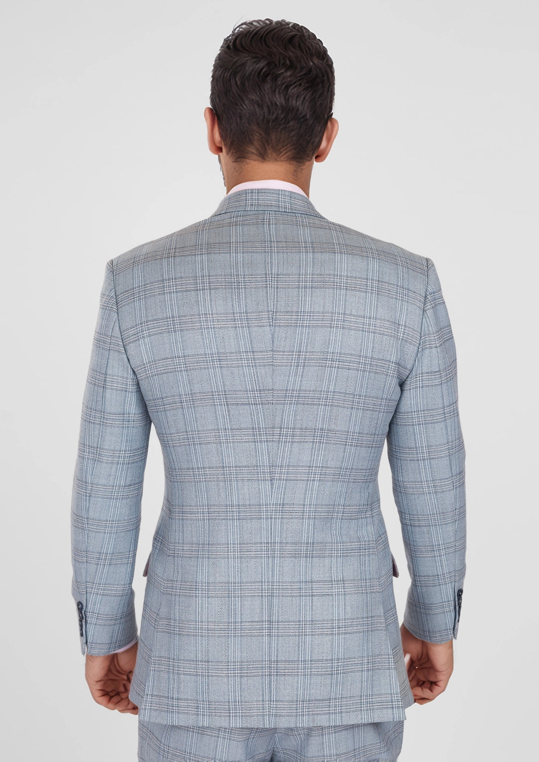 Polo Blue Windowpane Bamboo Suit