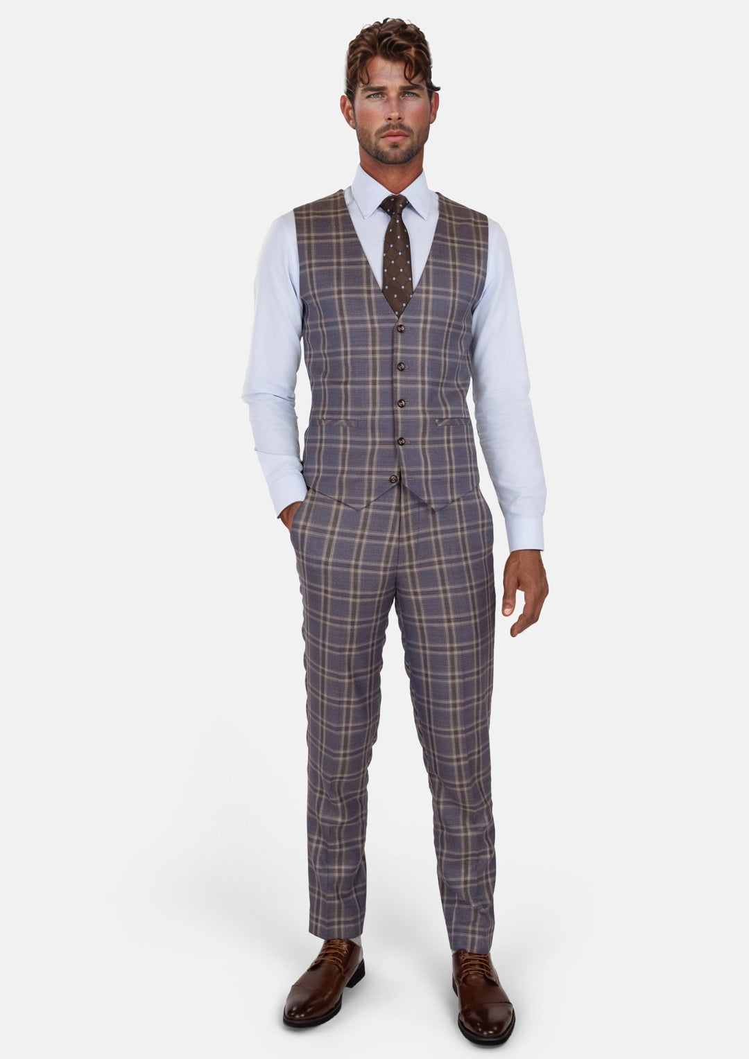 Cincinnati Lilac Checked Vest