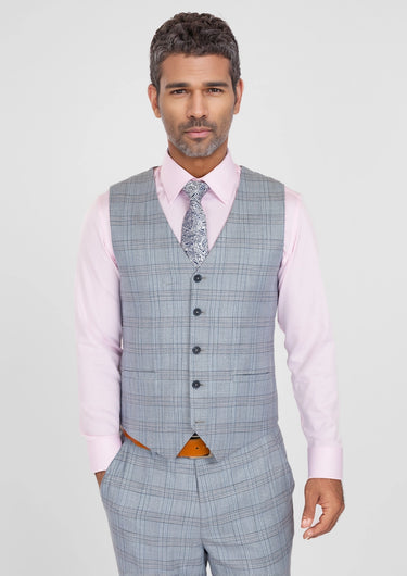 Polo Blue Windowpane Vest