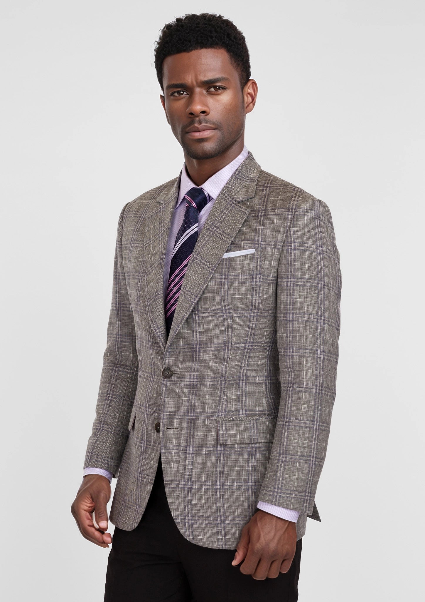 Nickel Grey Checked Jacket