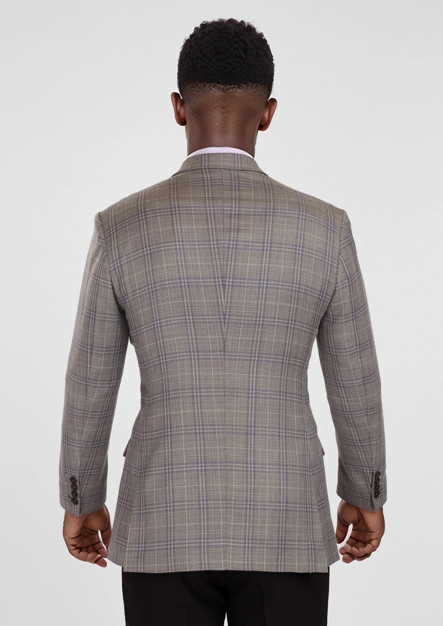 Nickel Grey Checked Jacket