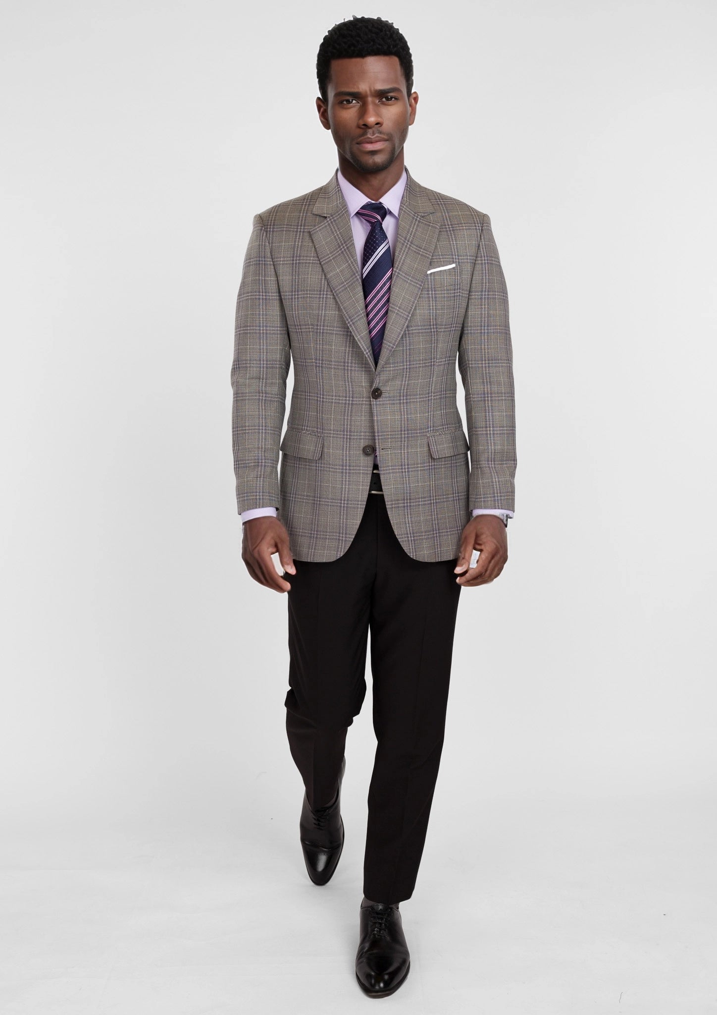 Nickel Grey Checked Jacket