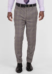 Nickel Grey Checked Pants