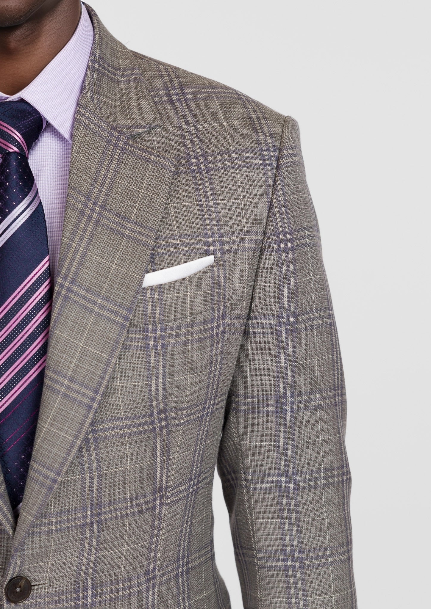 Nickel Grey Checked Astor Suit