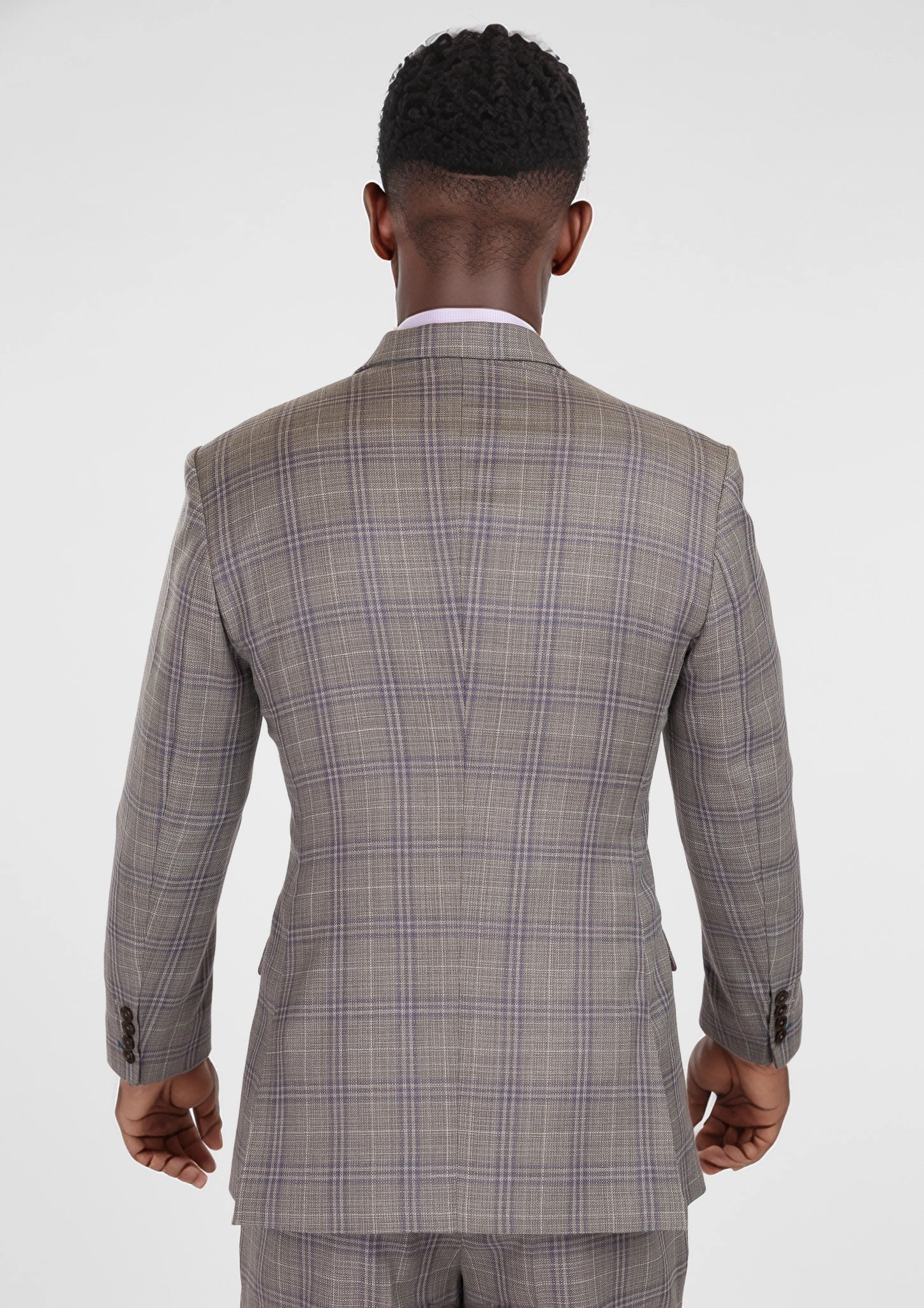 Nickel Grey Checked Astor Suit