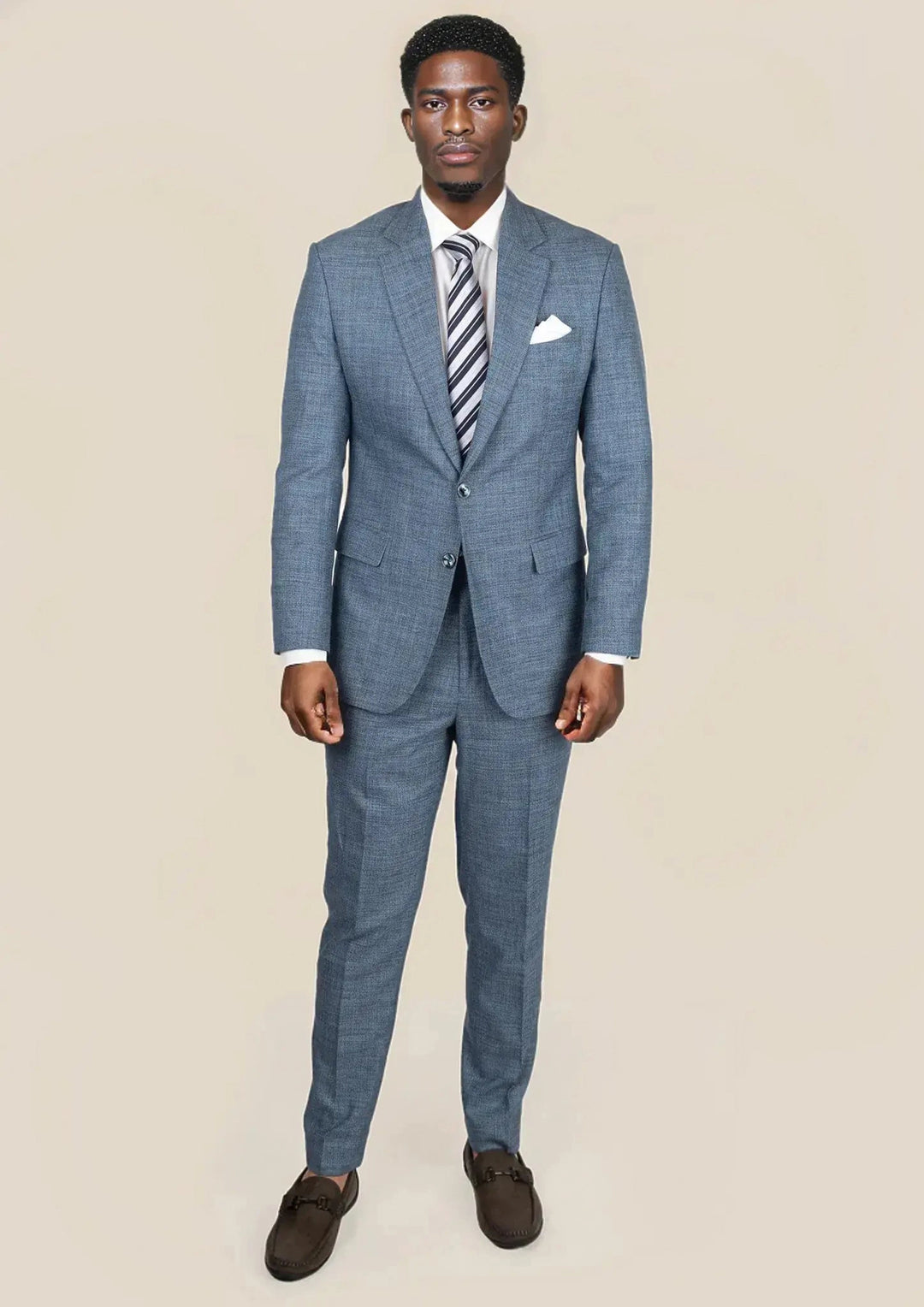 Astor Mid Blue Hopsack Suit