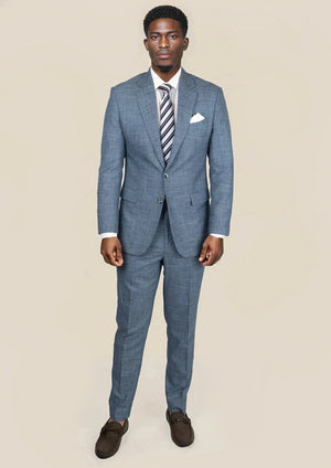 Astor Mid Blue Hopsack Suit