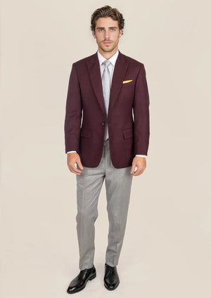 Bowery Deep Burgundy Birdseye Jacket