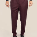 Deep Burgundy Birdseye Pants