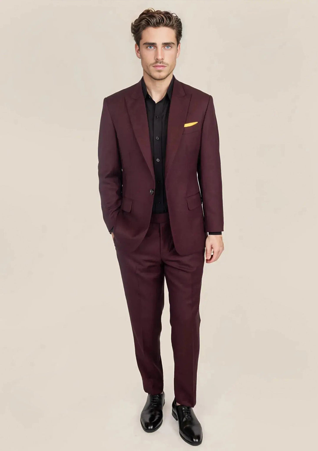 Bowery Deep Burgundy Birdseye Suit
