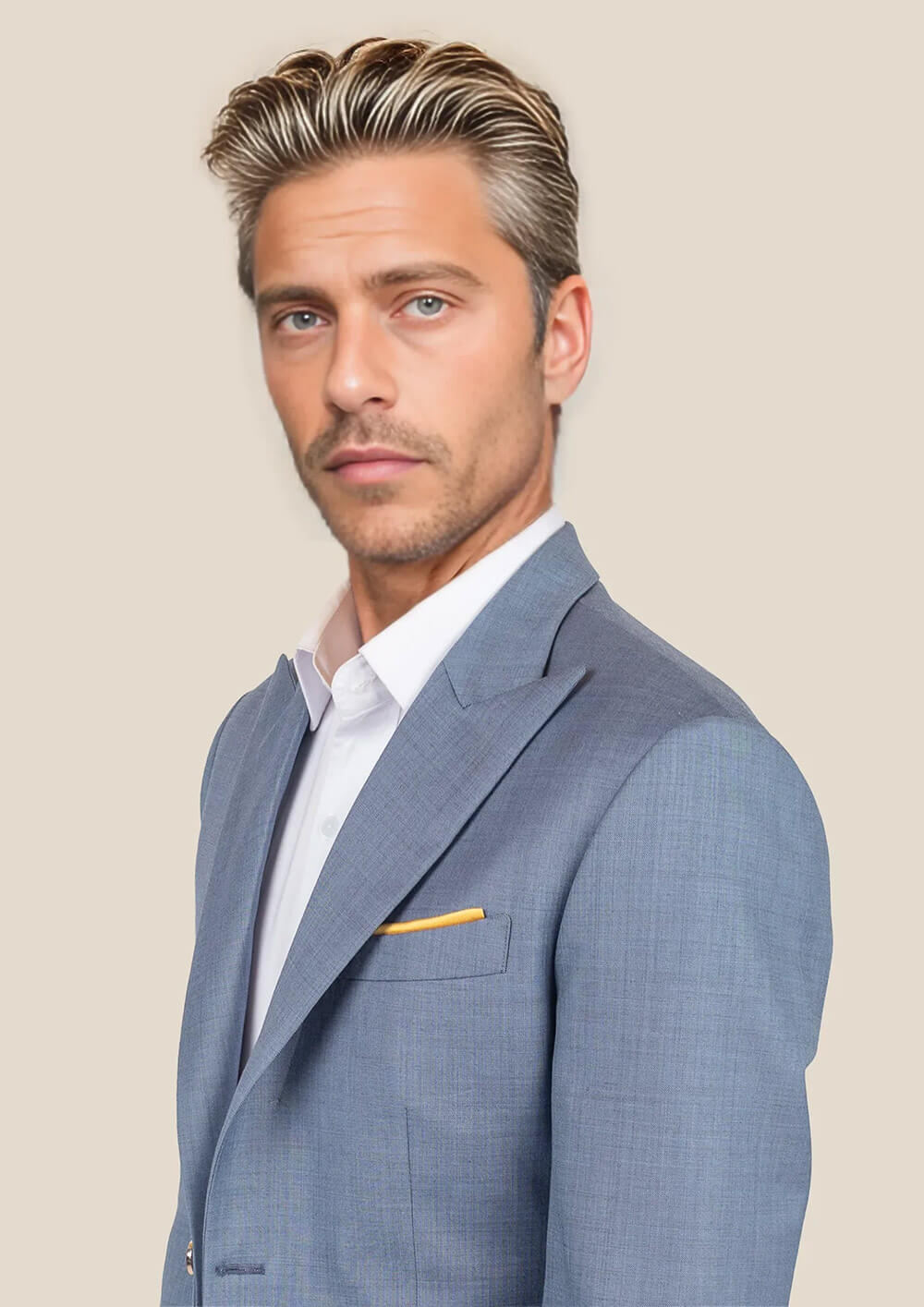 Bryant Vista Blue Sharkskin Suit