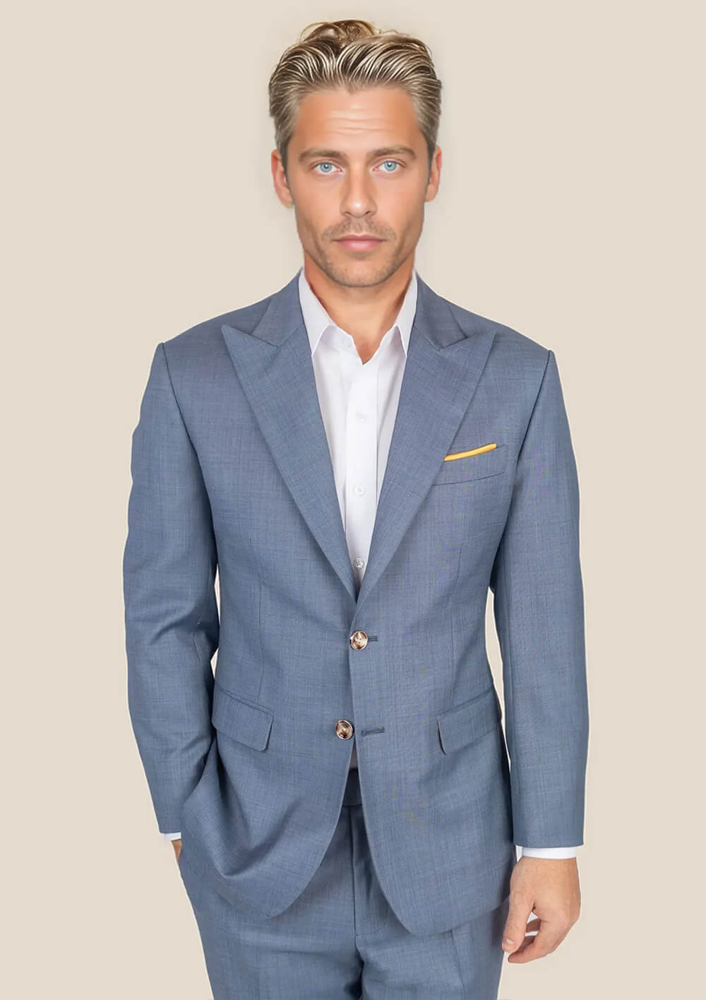 Bryant Vista Blue Sharkskin Suit