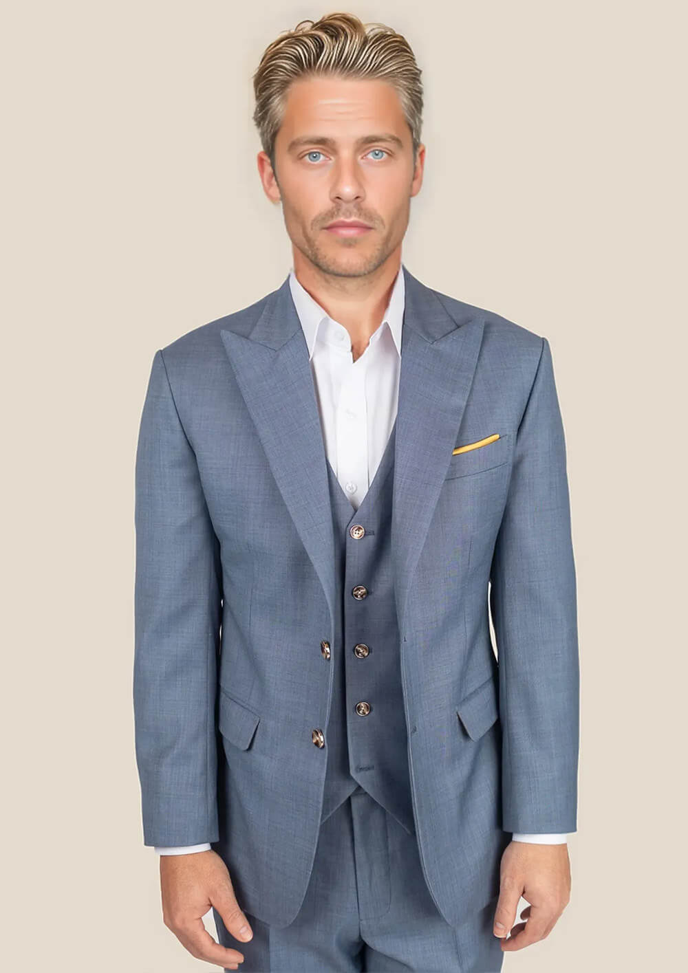 Bryant Vista Blue Sharkskin Suit