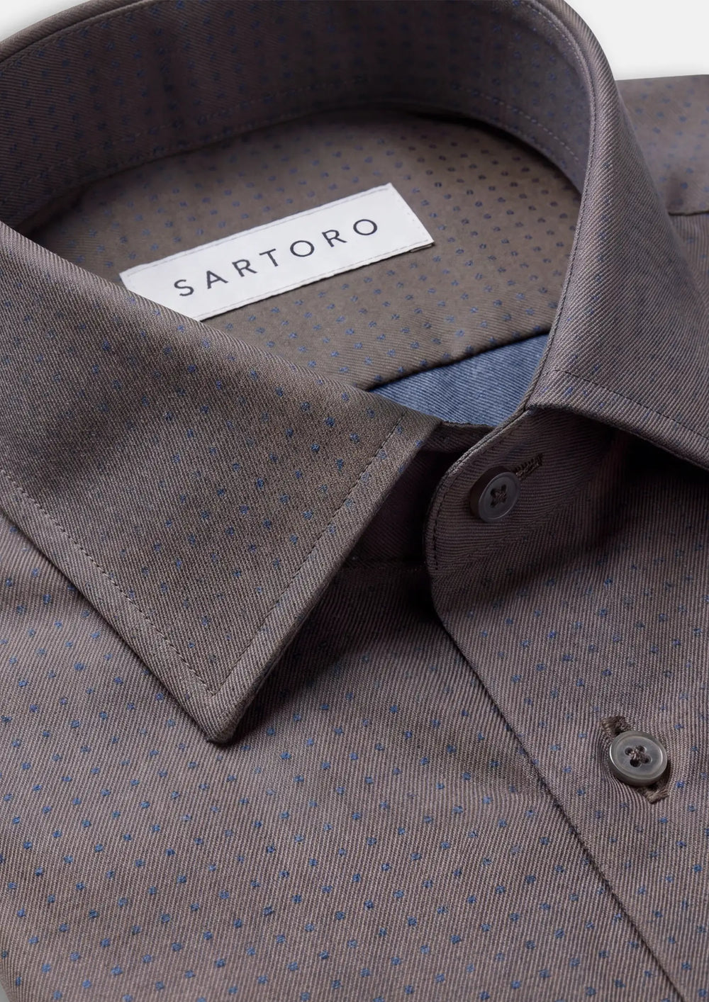 Espresso Dobby Dot Shirt458