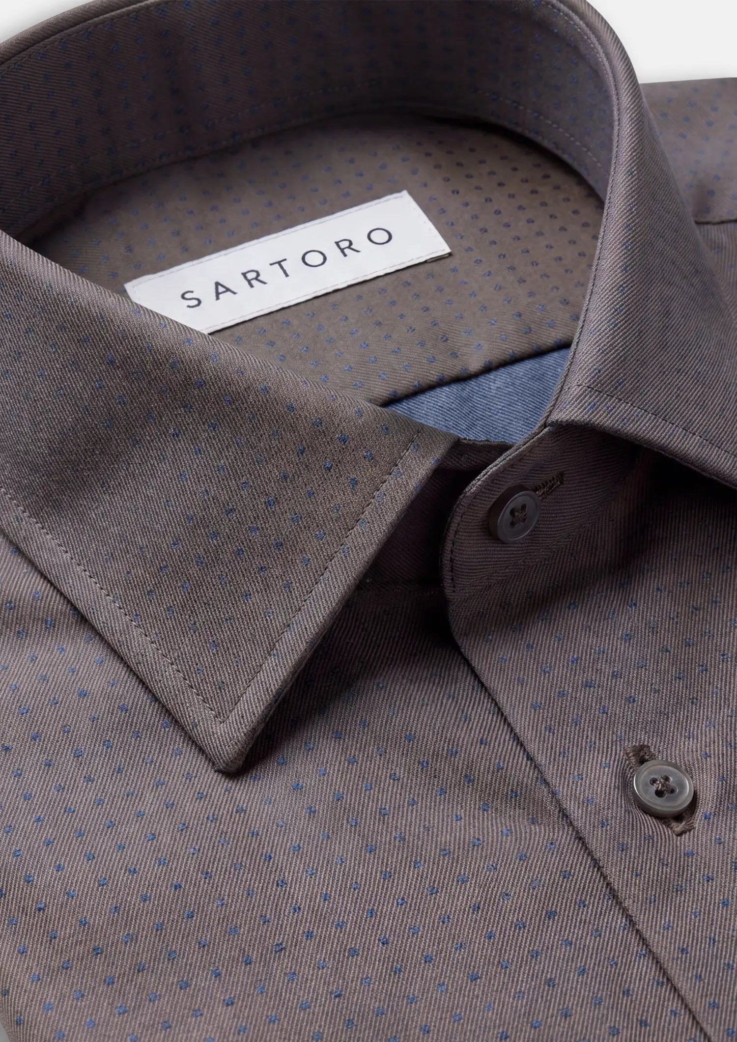 Espresso Dobby Dot Shirt682