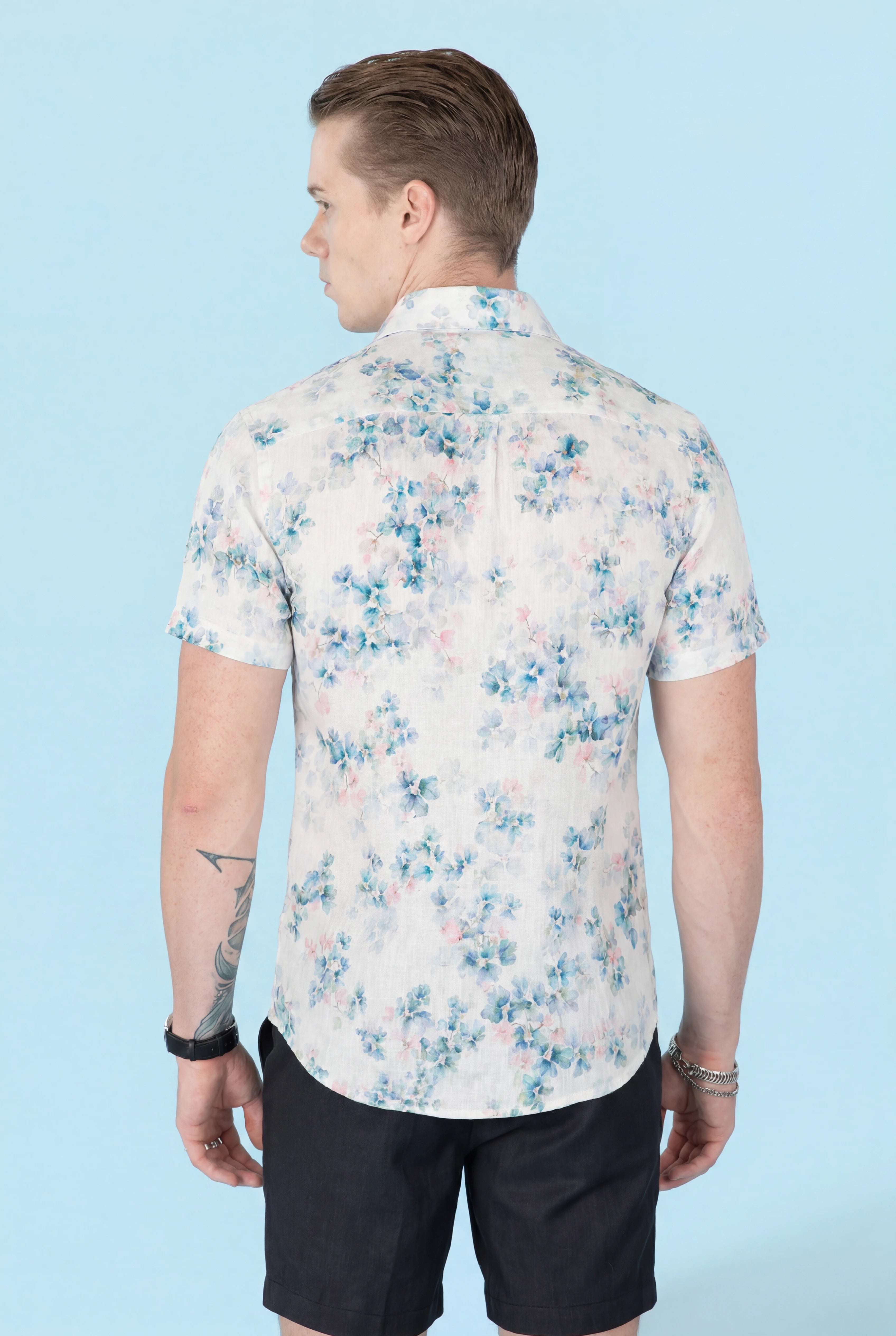 Spring Leaf Silk Shirt939