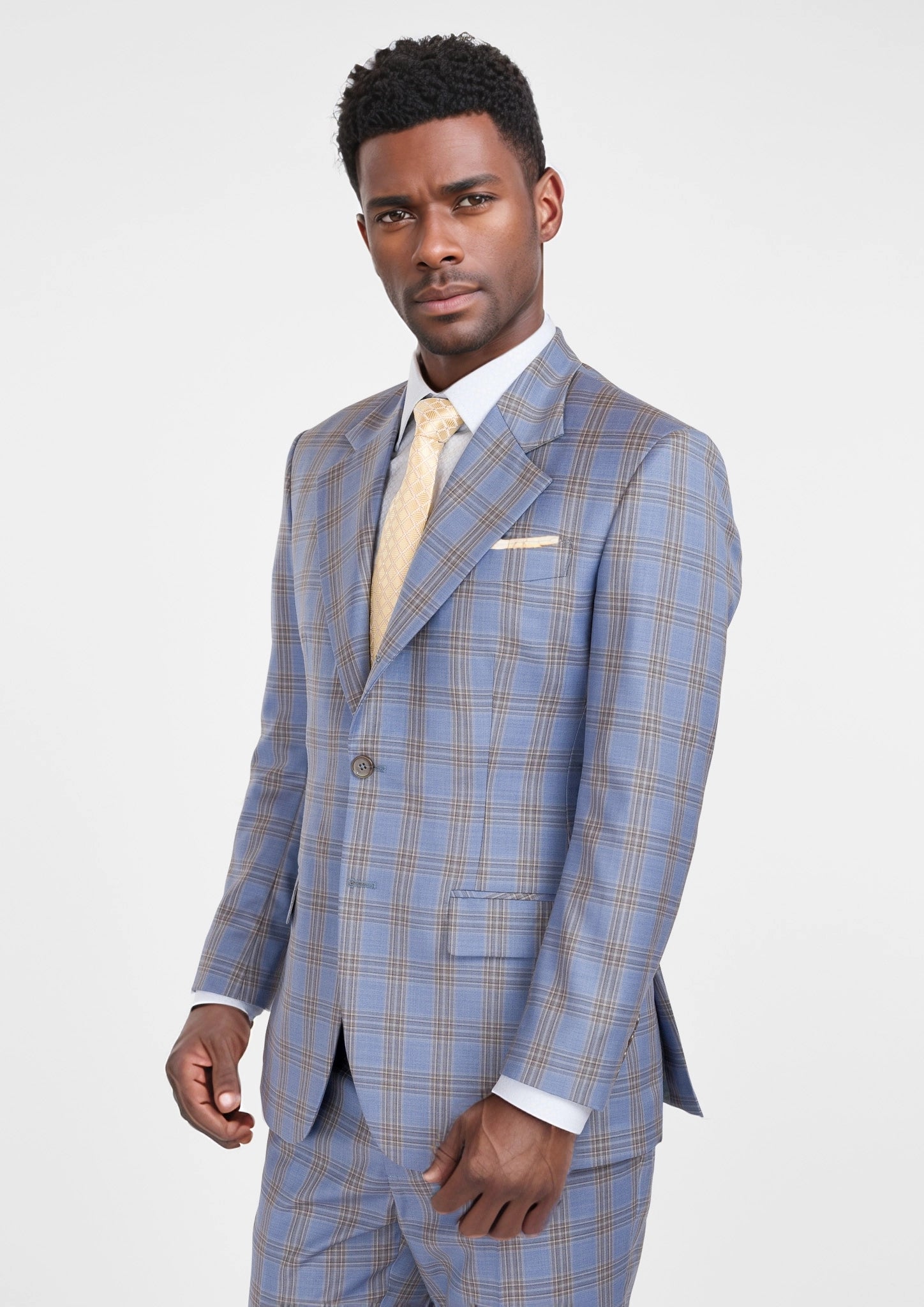 Vista Blue Checked Thompson Suit