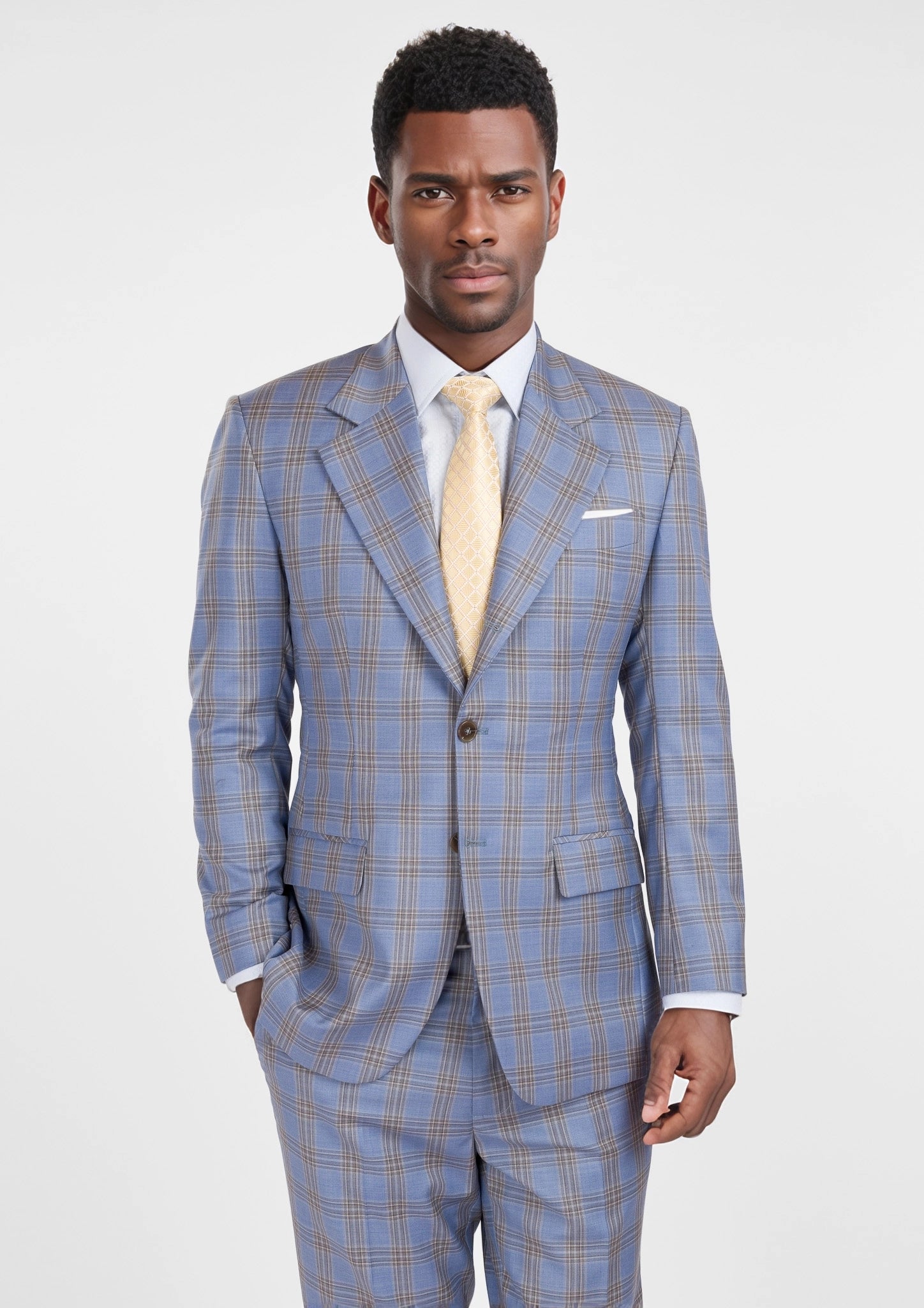 Vista Blue Checked Thompson Suit