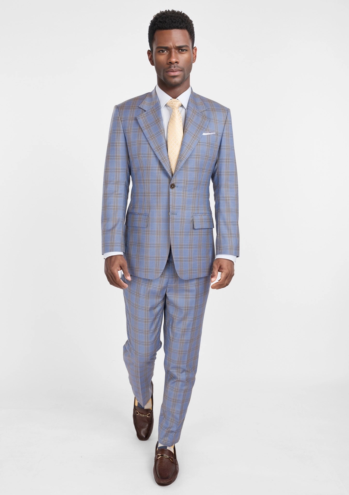 Vista Blue Checked Thompson Suit