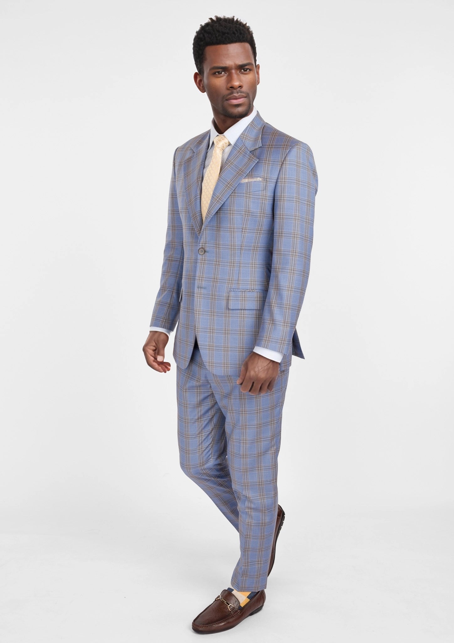 Vista Blue Checked Thompson Suit