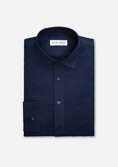 Cobalt Blue Micro Dobby Shirt