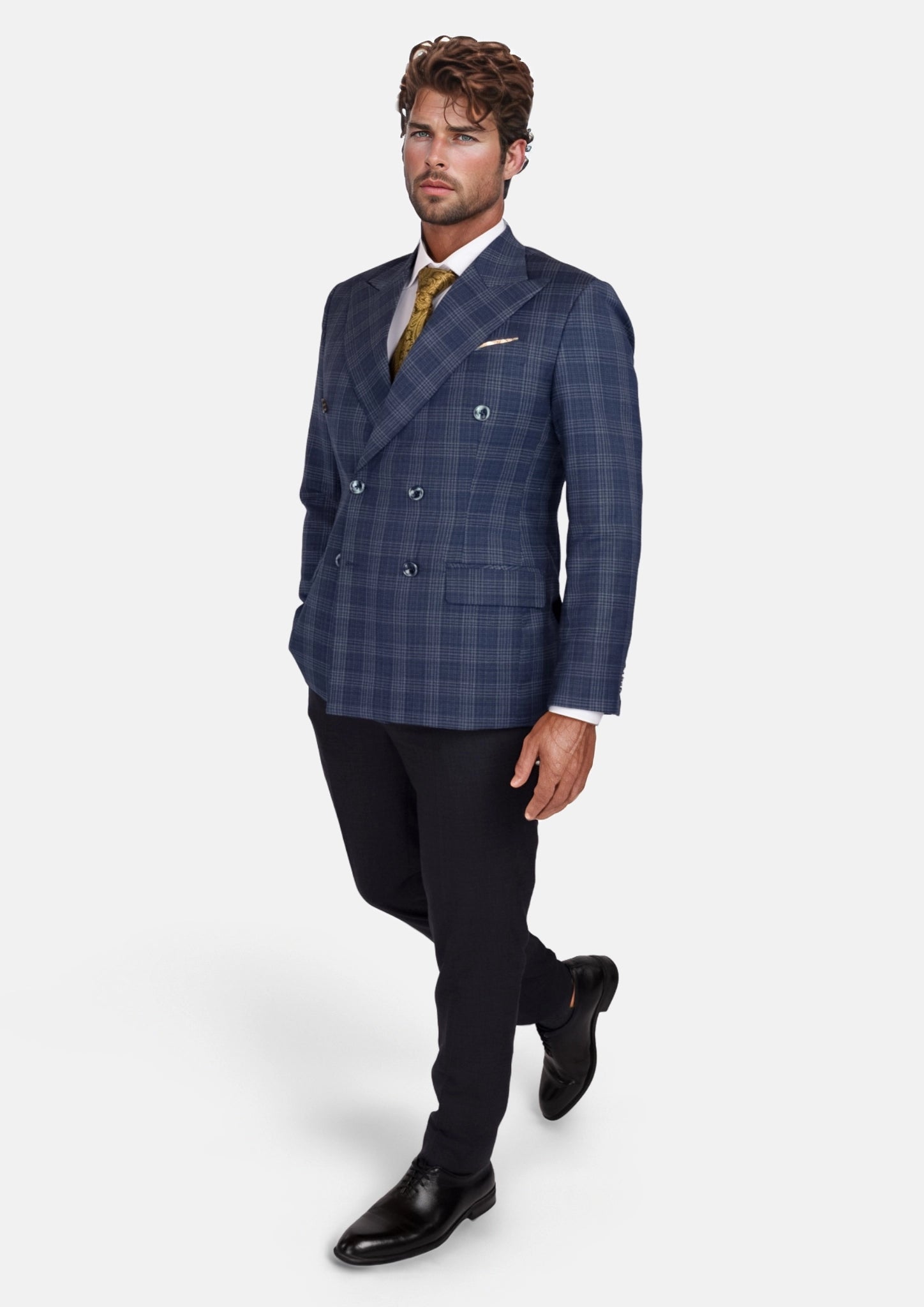 Admiral Navy Checked Waverly Jacket