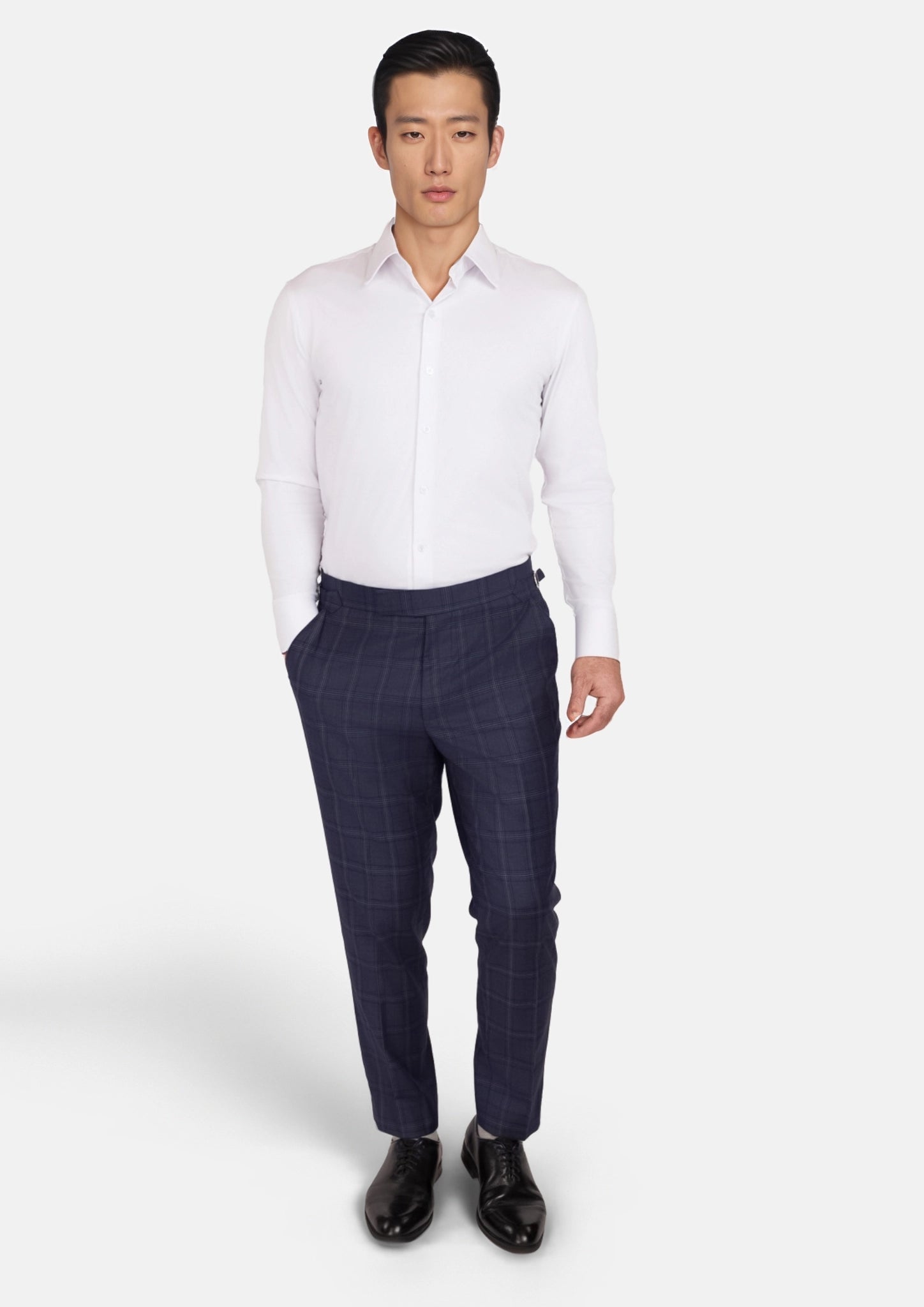 British Navy Checked Pants