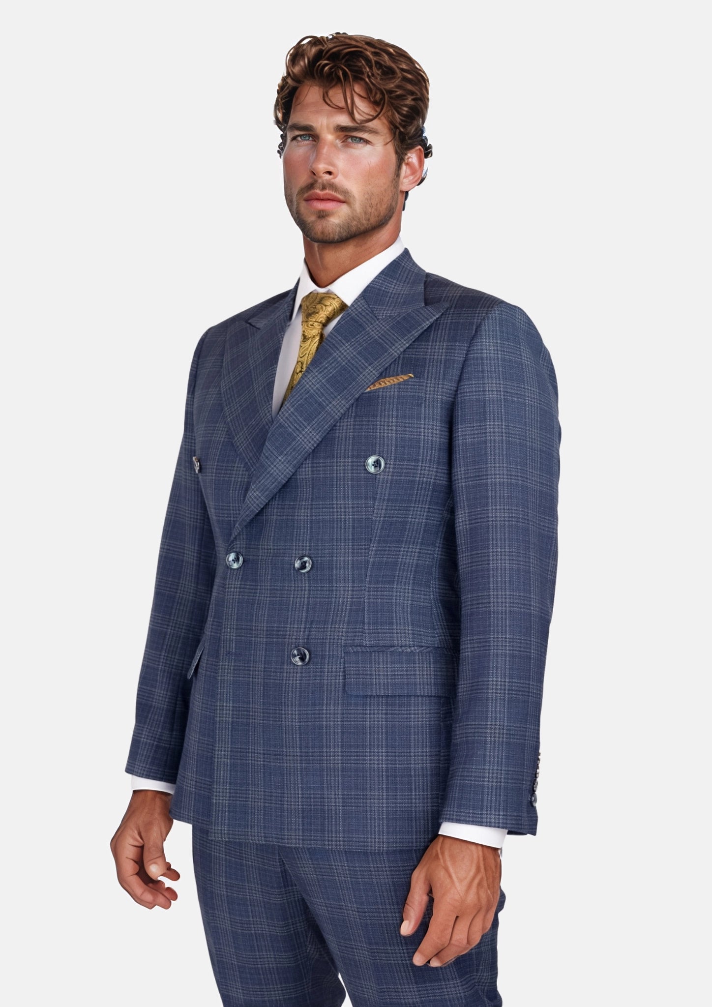 Admiral Navy Checked Waverly Suit