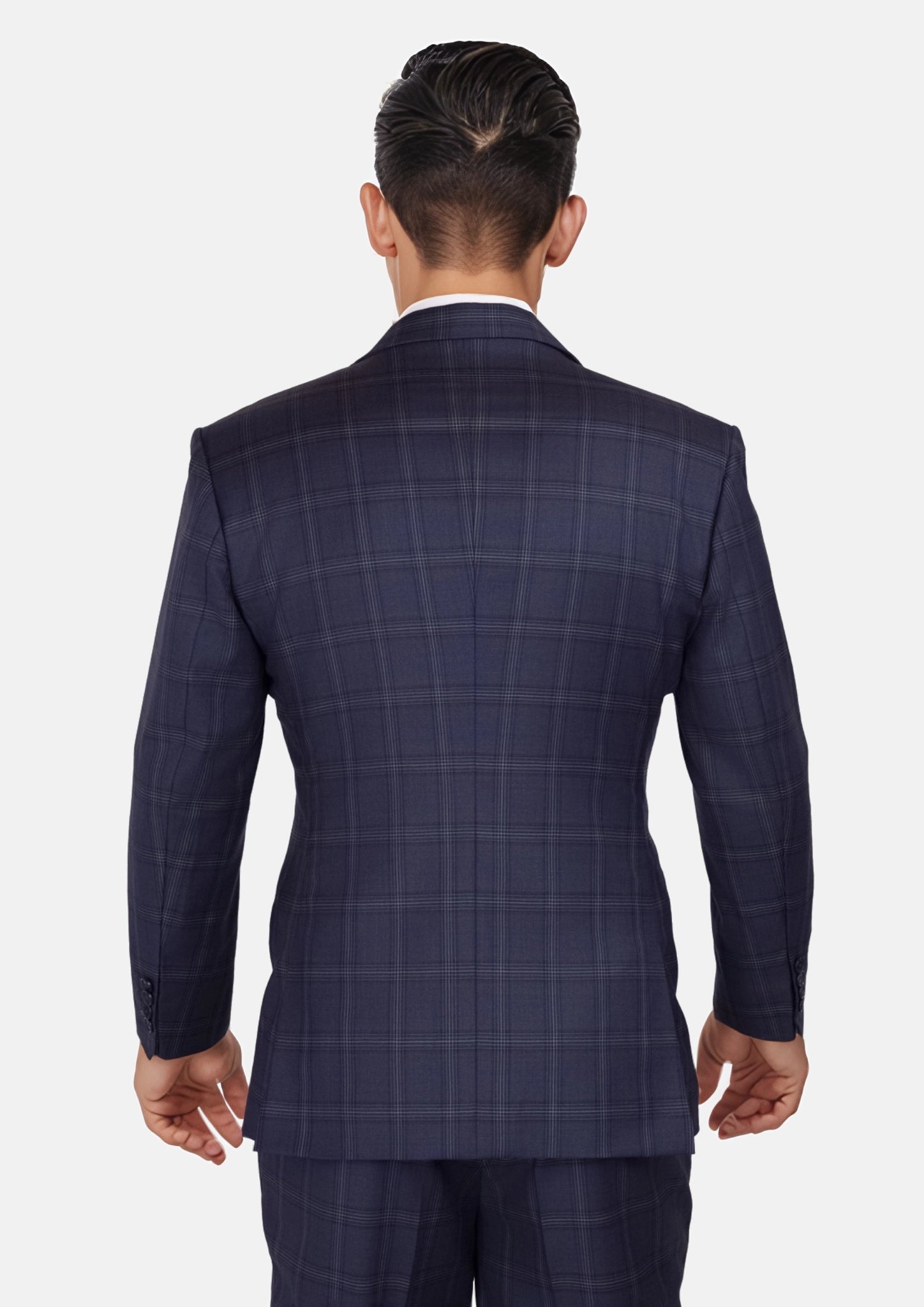 British Navy Checked Rockafeller Suit