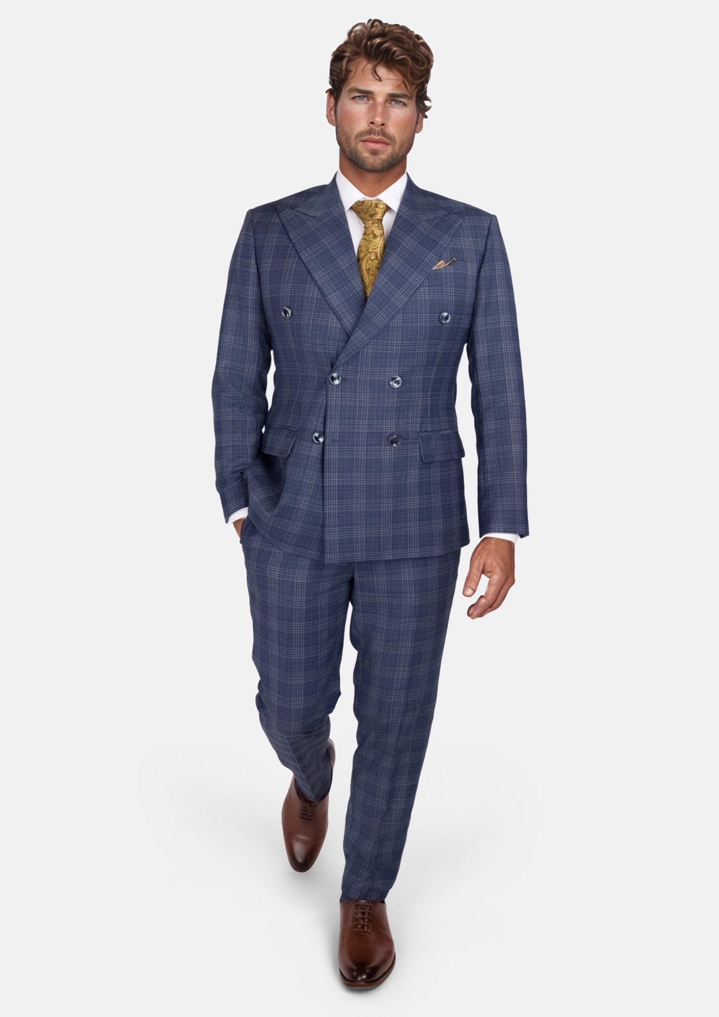 Admiral Navy Checked Waverly Suit