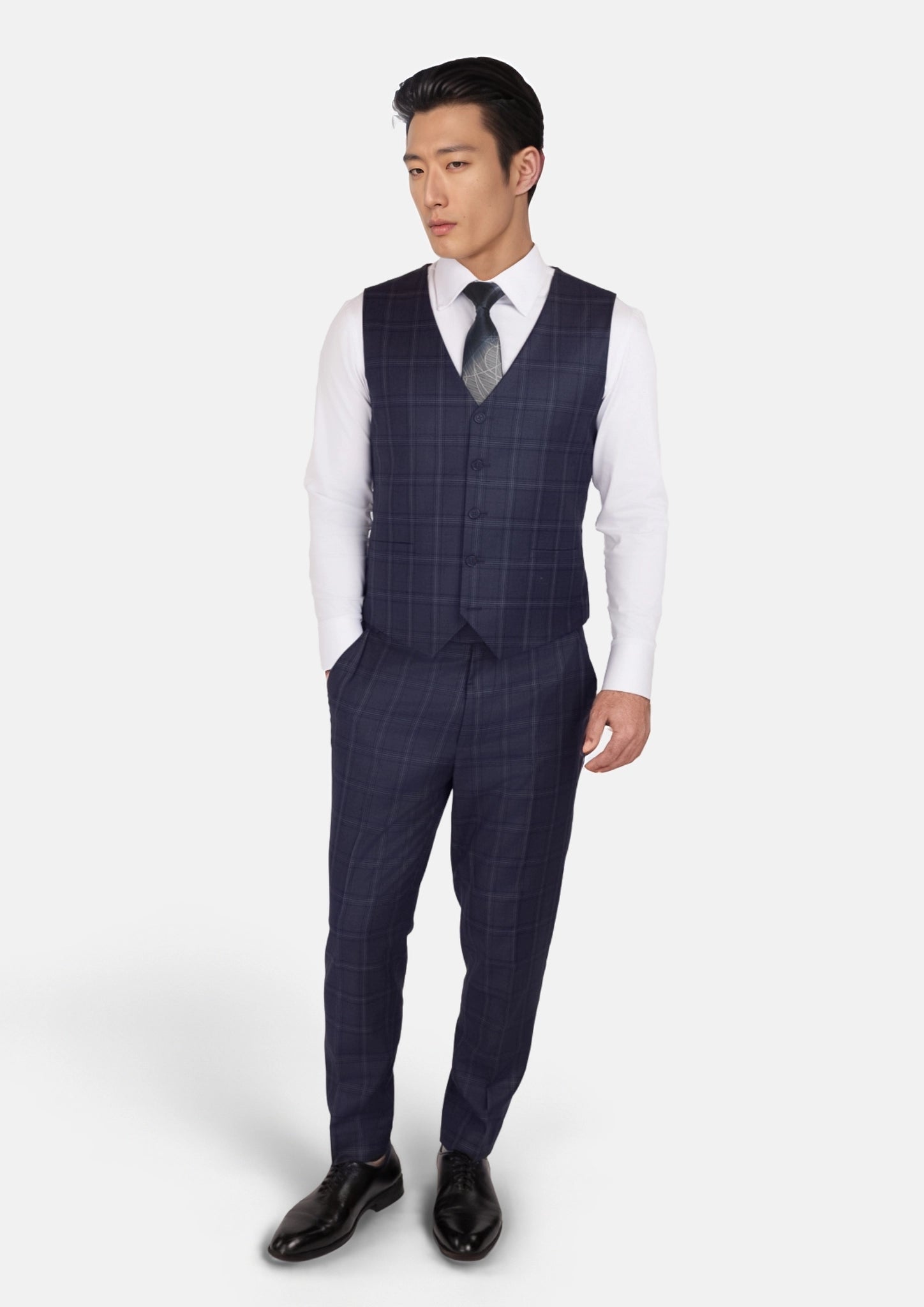 British Navy Checked Vest