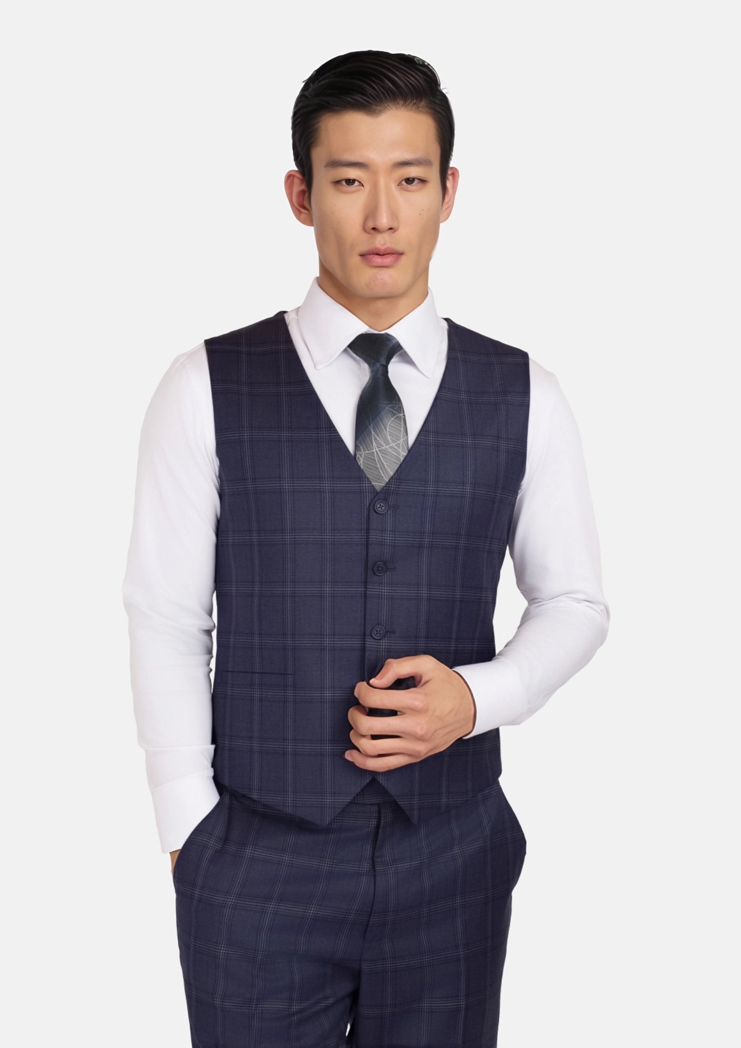 British Navy Checked Vest